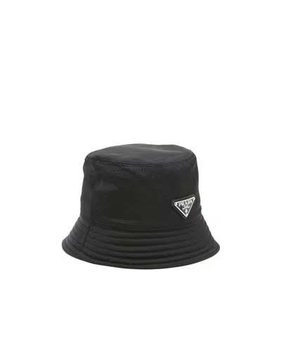 Prada Logo-embellished Shell Bucket Hat