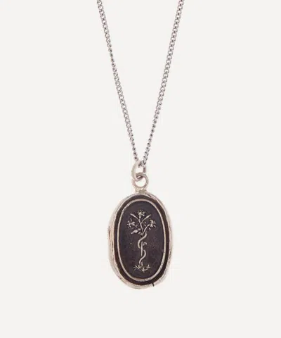 Pyrrha Mens Sterling Silver Heal From Within Pendant Necklace