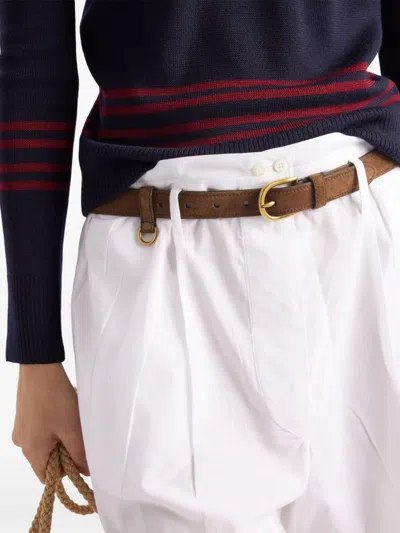 Prada Suede Belt In Brown