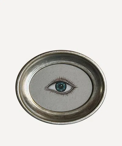 Patch Nyc Silver Frame Left Eye Art Print