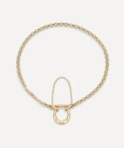 Cece Jewellery 18ct Gold Small Horseclip Bracelet