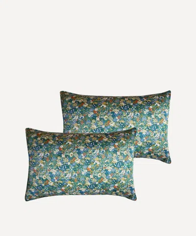 Coco & Wolf Thorpeness Green Silk Pillowcases Set Of Two