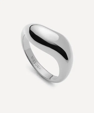 Missoma X Savi Rhodium-plated Signature Stacking Ring