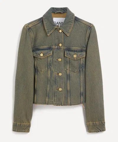 Ganni Denim Jacket In Multi