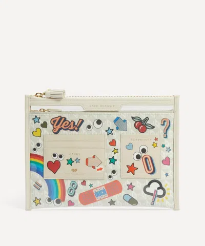 Anya Hindmarch Women's All Over Stickers Safe Deposit Case