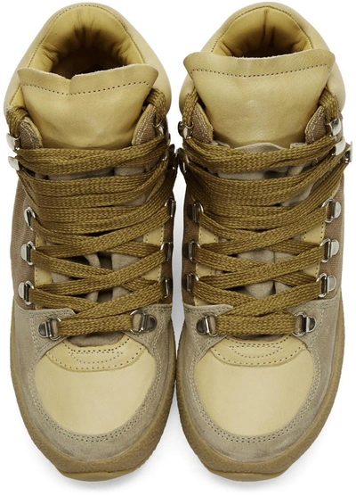 Shop Isabel Marant Beige Brent Hiking Boots