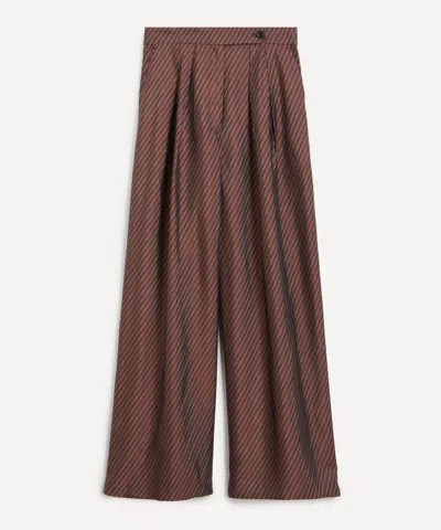 Dries Van Noten Pamplona Wide Leg Trousers In Red