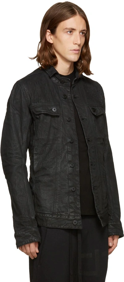 11 By Boris Bidjan Saberi Black Metric Laser Denim Jacket | ModeSens