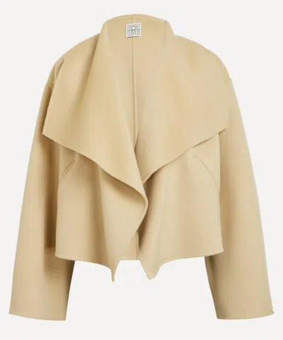 Totême Toteme Signature Double Face Wool Jacket In Peanut