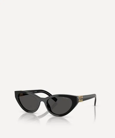 Miu Miu Signature Butterfly Sunglasses, 54mm In Black