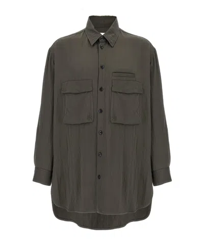 Lemaire Utility Overshirt In Green