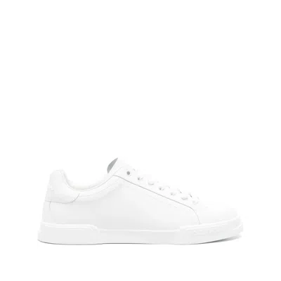Dolce & Gabbana Portofino Vintage Leather Low-top Sneakers