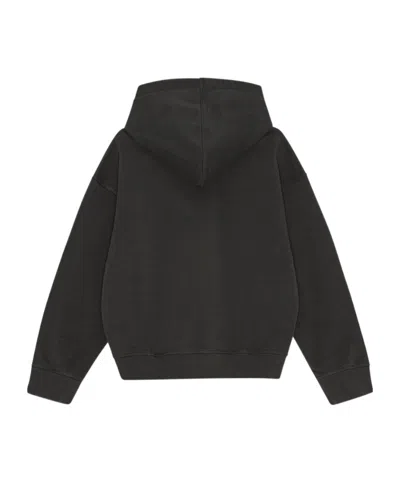 Ganni Oversize Cotton Sweatshirt With Hood And Graphic Print