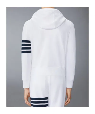 Thom Browne Slim-fit Striped Loopback Cotton-jersey Zip-up Hoodie