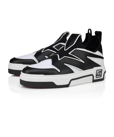 Christian Louboutin Louboutin Sneaker Astroflash Calfskin And Fabric In Black