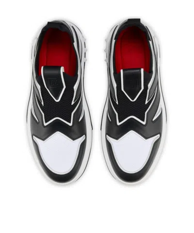 Christian Louboutin Louboutin Sneaker Astroflash Calfskin And Fabric In Black