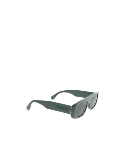 Fendi Eyewear Rectangular Frame Sunglasses In Green