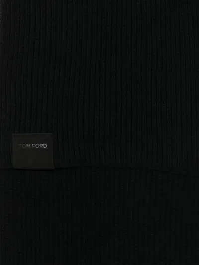 Tom Ford Cashmere Scarf In Black