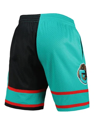 Mitchell & Ness Men's Black/turquoise Vancouver Grizzlies Hardwood Classics 2001 Split Swingman Shorts