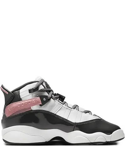 Jordan 6 Rings Gs "white/red Stardust/vapor Green/anthracite" Sneakers In Black