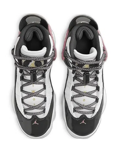 Jordan 6 Rings Gs "white/red Stardust/vapor Green/anthracite" Sneakers In Black