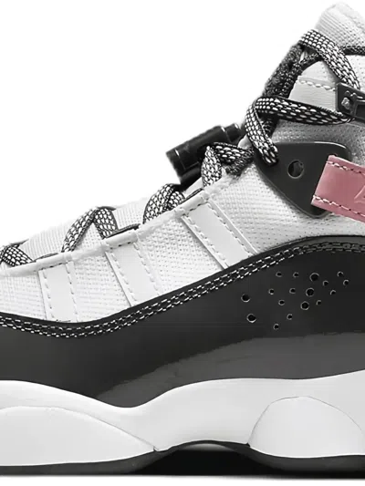 Jordan 6 Rings Gs "white/red Stardust/vapor Green/anthracite" Sneakers In Black