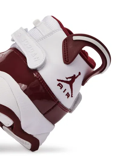 Jordan 6 Rings Gs "white/team Red" Sneakers In Burgundy