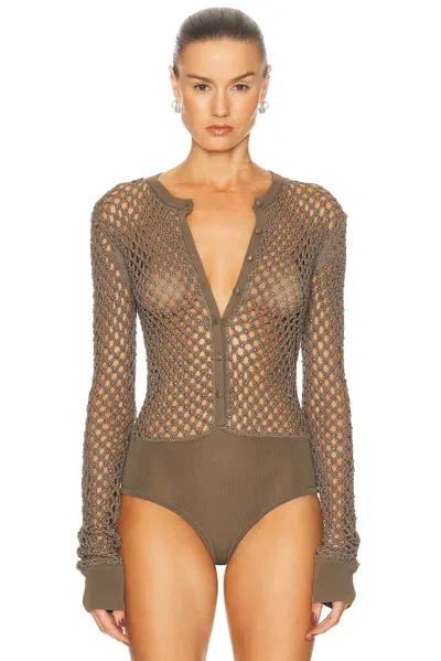 Diotima Zora Crystal Crochet-knit Cardigan In Gray