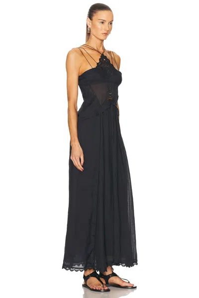Isabel Marant Lindy Lace-trimmed Embroidered Ramie Maxi Dress