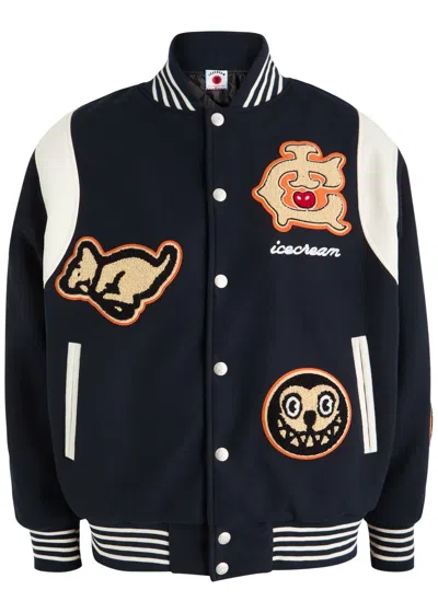 Ice Cream Collegiate Padded Felt Varsity Jacket