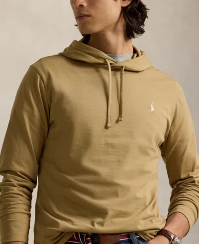 Polo Ralph Lauren Men's Jersey Hooded T-shirt In Brown