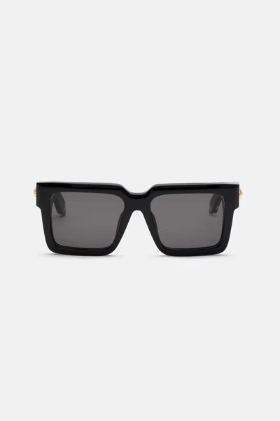 Roberto Cavalli Nero Lucido Acetate Sunglasses In Black