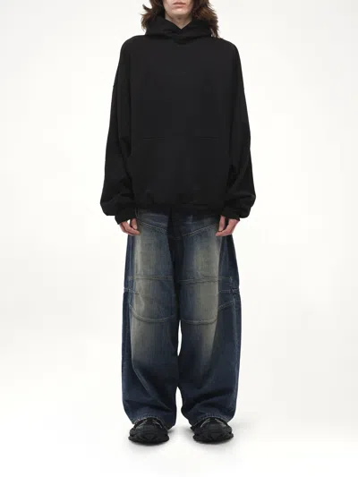 Balenciaga Men's Bb Embroidery Large Fit Hoodie In Black