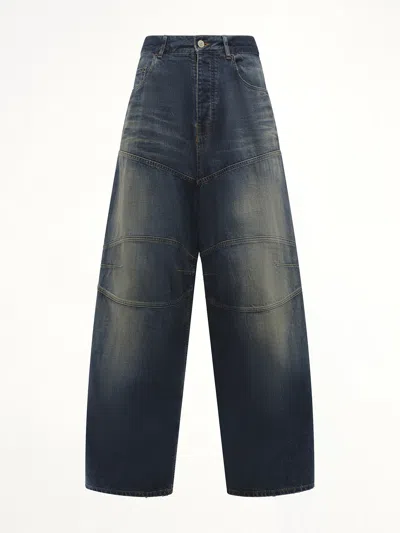 Balenciaga Men Blue Five Pocket Jeans With Faded Effect In Denim Man