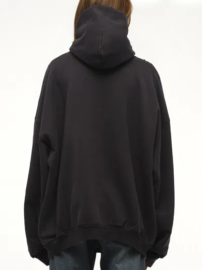 Balenciaga Optical Black Washed Oversized Hoodie