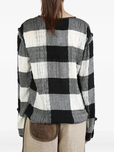 Communs Plaid-patterned Long-sleeve Top