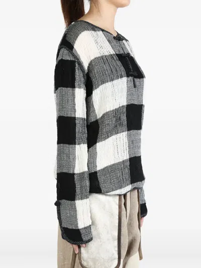 Communs Plaid-patterned Long-sleeve Top