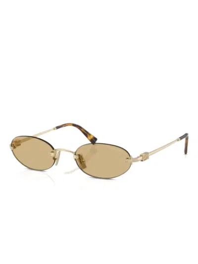 Miu Miu Eyewear Oval Frame Sunglasses