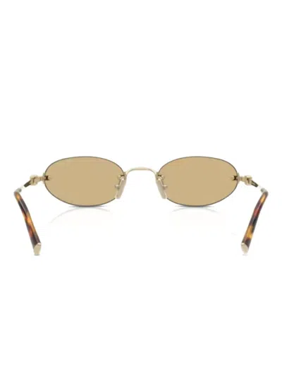 Miu Miu Eyewear Oval Frame Sunglasses