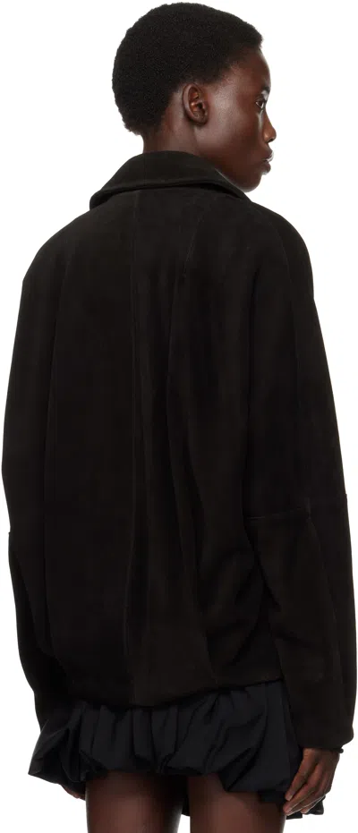 Aaron Esh Black Pigskin Suede Jacket