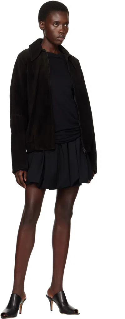 Aaron Esh Black Pigskin Suede Jacket