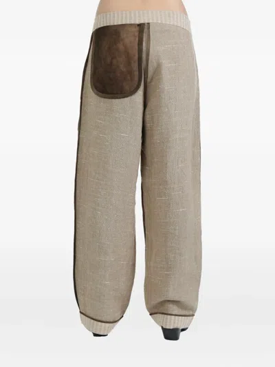 Communs Contrast-panelled Trousers