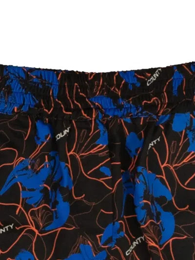 Marcelo Burlon County Of Milan Flowers Shorts In Black