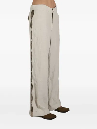 SIDE STRIPE WIDE-LEG TROUSERS