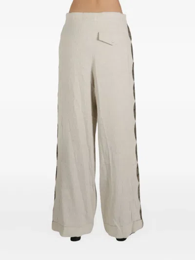 SIDE STRIPE WIDE-LEG TROUSERS
