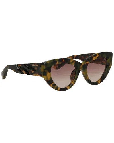 Roberto Cavalli Unisex Src009m 0agg Sunglasses In Yellow