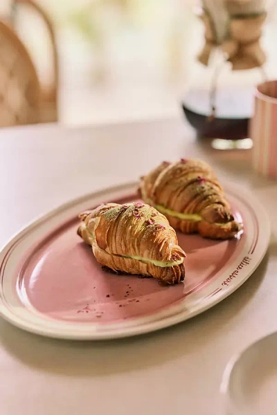 Anthropologie Café Violette Handpainted Stoneware Large Serving Platter