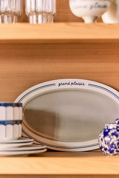 Anthropologie Café Violette Handpainted Stoneware Small Serving Platter