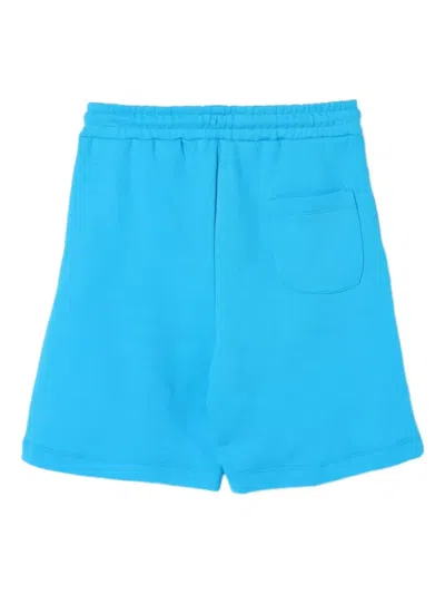Msgm Cotton Shorts In Blue