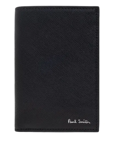Paul Smith Leather Bi-fold Wallet In In Black